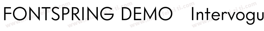 FONTSPRING DEMO   Intervogue Med Ob字体转换